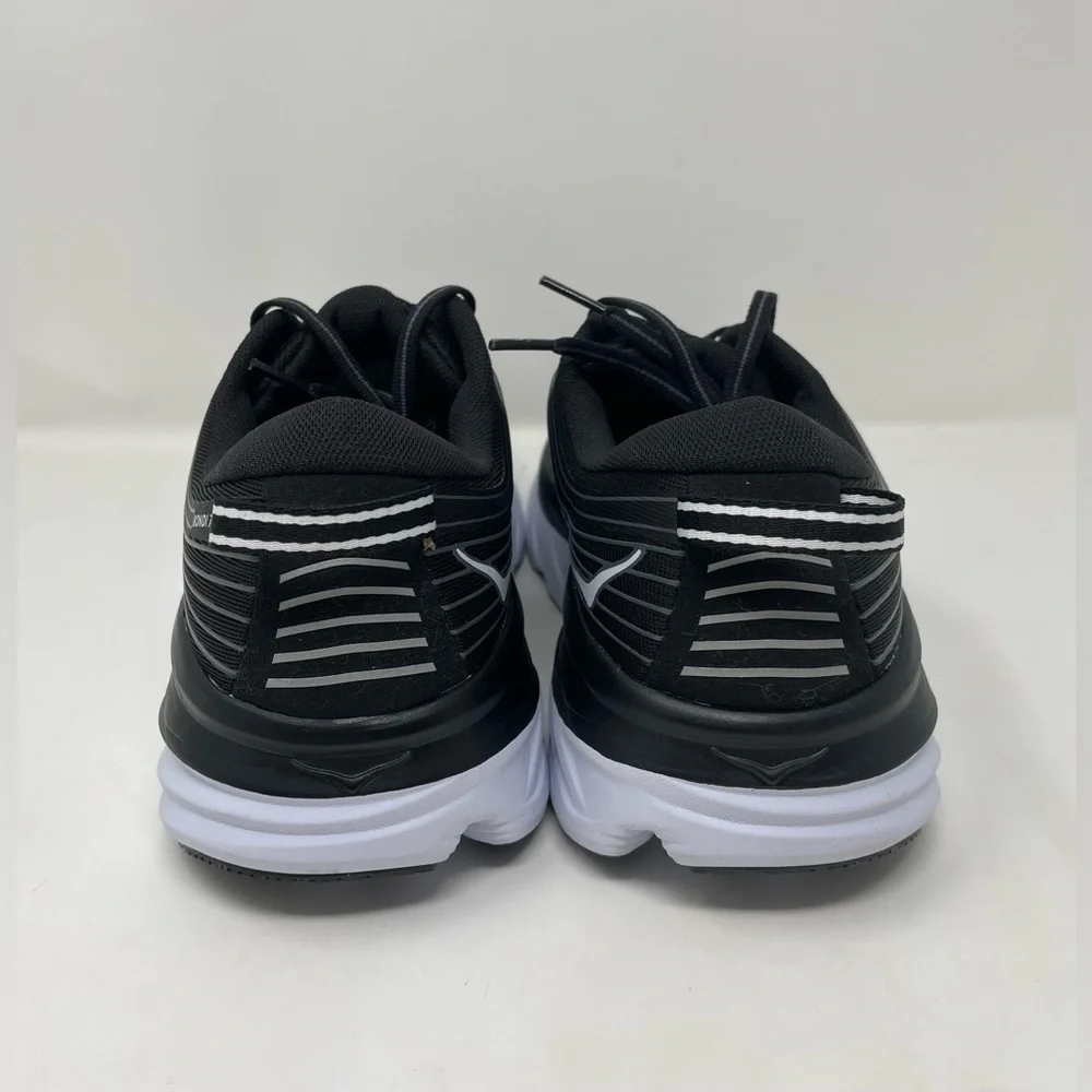New Hoka One One Bondi 7 Black White Running Sneakers Size 9.5 Women - Picture 4 of 10